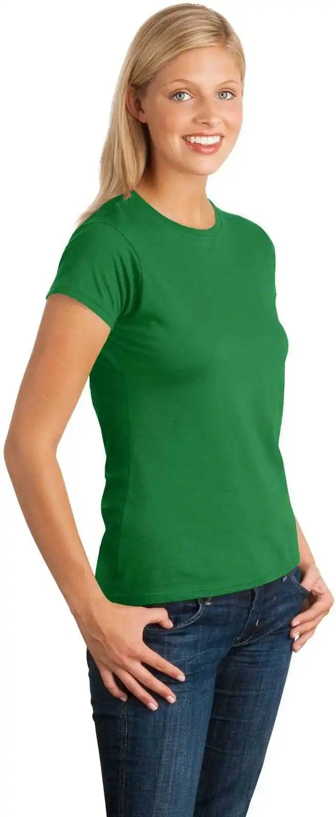 Gildan 64000l Softstyle Ladies t Shirt Irish Green
