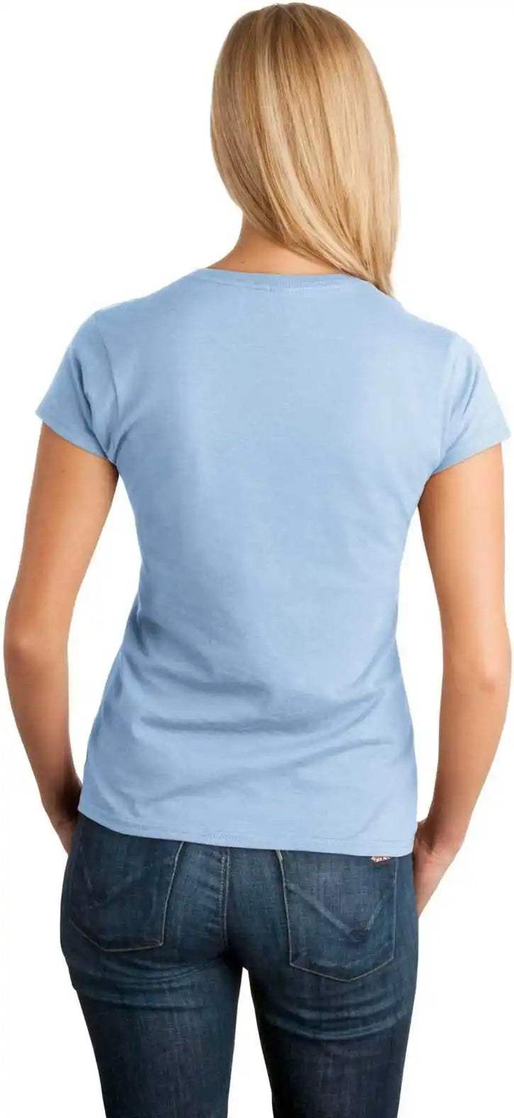 Gildan 64000l Softstyle Ladies t Shirt Light Blue