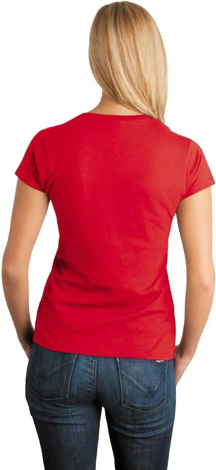 Gildan 64000l Softstyle Ladies t Shirt Red