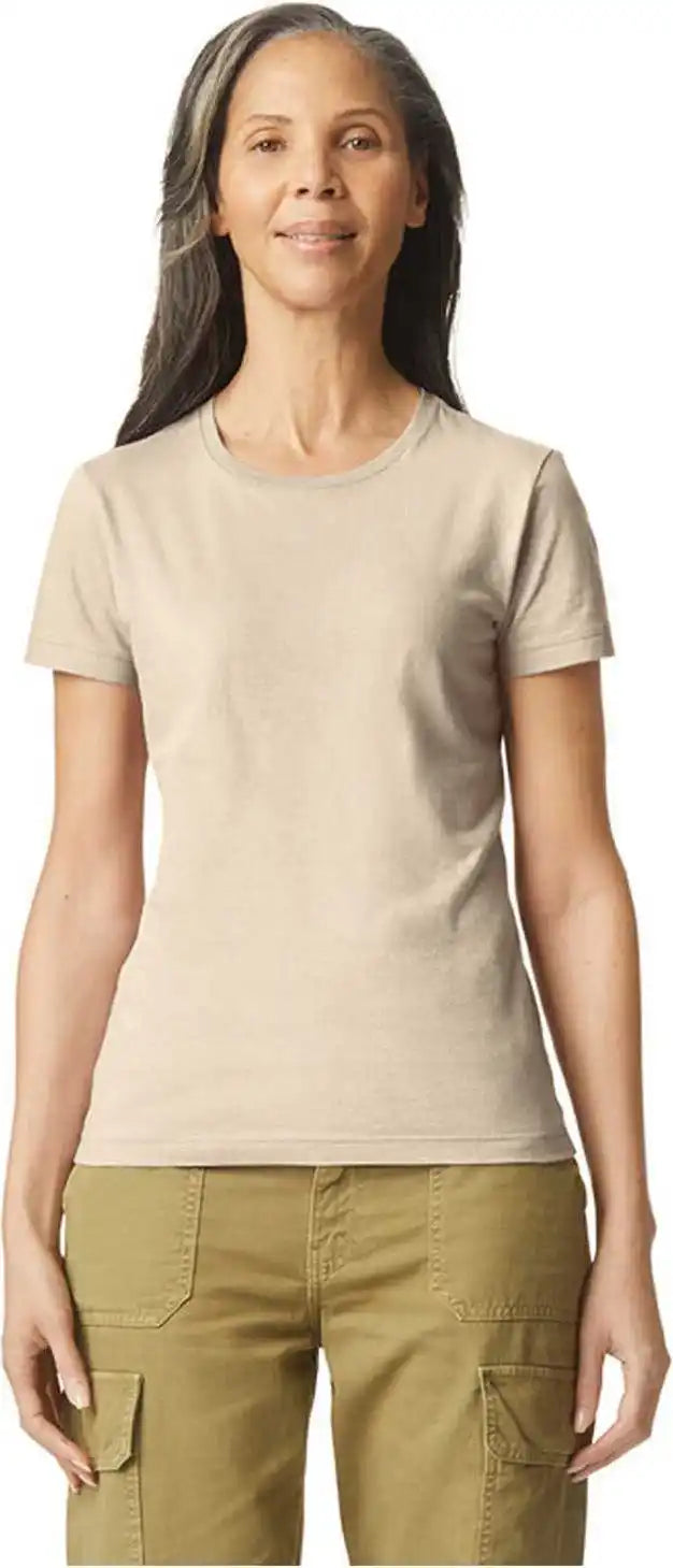 Gildan 64000l Softstyle Womens t Shirt Sand