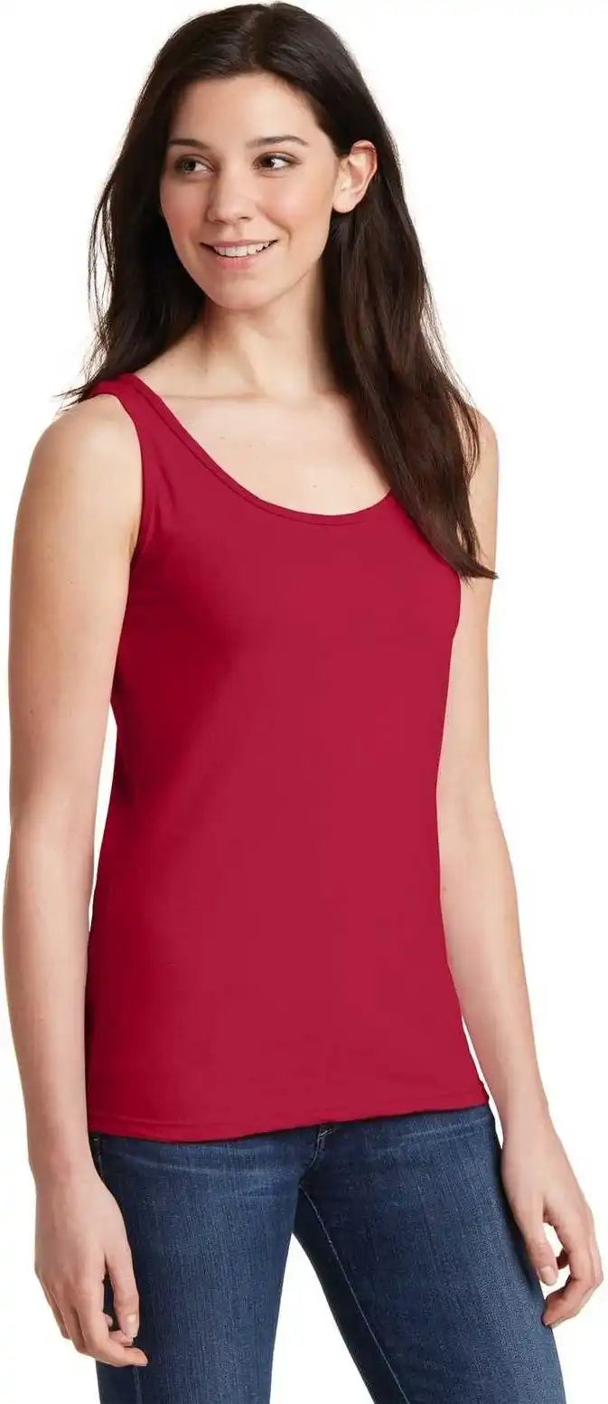Gildan 64200l Softstyle Junior Fit Tank Top - Cherry Red