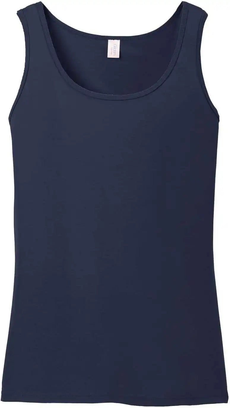 Gildan 64200l Softstyle Junior Fit Tank Top Navy