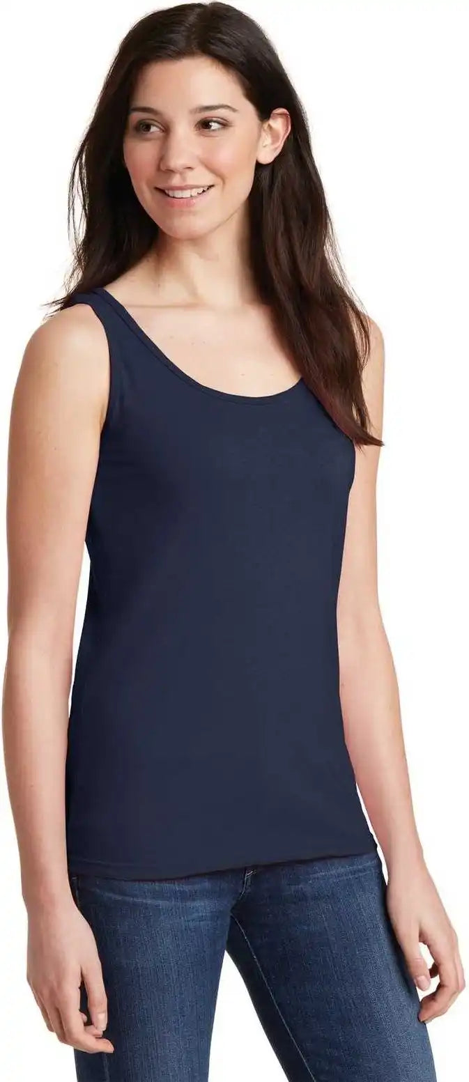 Gildan 64200l Softstyle Junior Fit Tank Top Navy