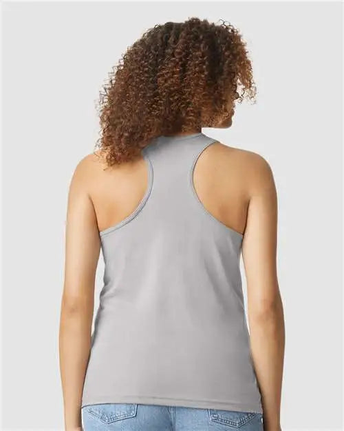 Gildan 64220lcvc Softstyle® Women’s Cvc Racerback Tank Top - Cement