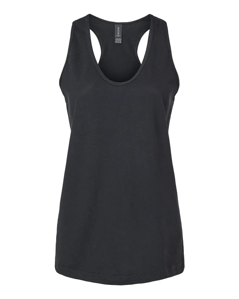 Gildan 64220lcvc Softstyle® Women’s Cvc Racerback Tank Top - Pitch Black - s
