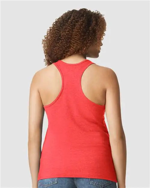Gildan 64220lcvc Softstyle® Women’s Cvc Racerback Tank Top - Red Mist