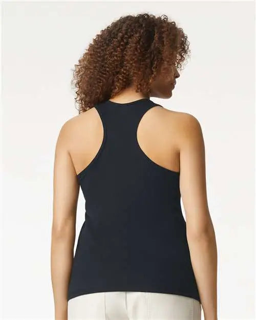 Gildan 64220lcvc Softstyleâ Women’s Cvc Racerback Tank Top - Pitch Black
