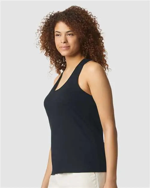 Gildan 64220lcvc Softstyleâ Women’s Cvc Racerback Tank Top - Pitch Black