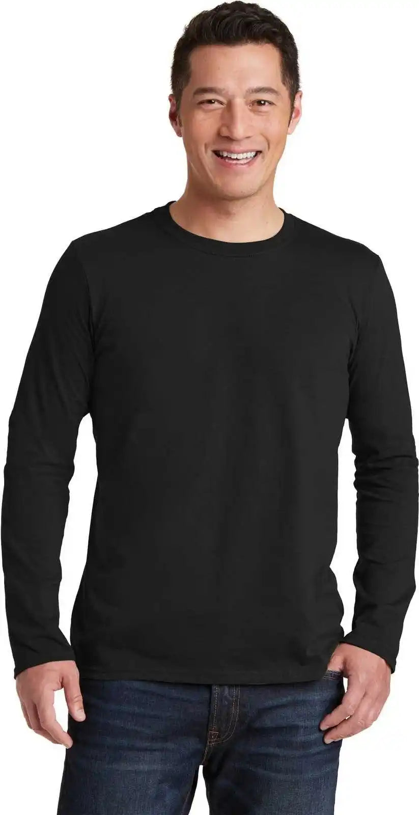 Gildan 64400 Softstyle Long Sleeve t Shirt Black