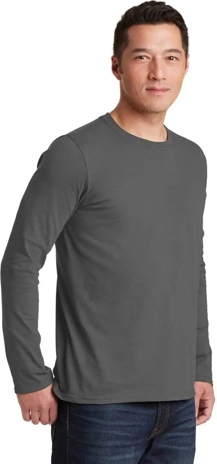 Gildan 64400 Softstyle Long Sleeve t Shirt Charcoal
