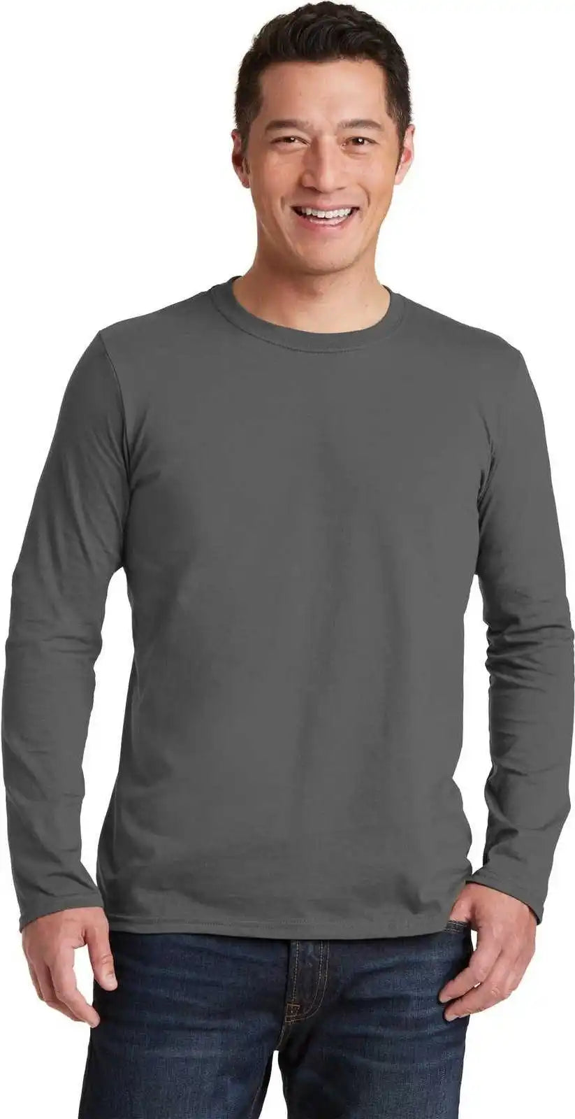 Gildan 64400 Softstyle Long Sleeve t Shirt Charcoal