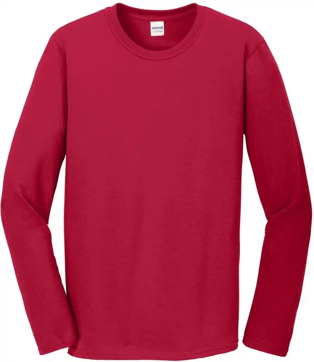 Gildan 64400 Softstyle Long Sleeve t Shirt Cherry Red