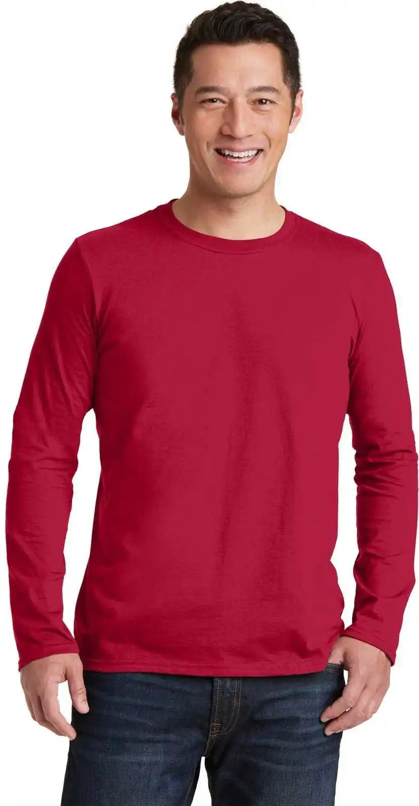 Gildan 64400 Softstyle Long Sleeve t Shirt Cherry Red