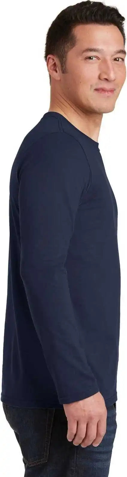 Gildan 64400 Softstyle Long Sleeve t Shirt Navy