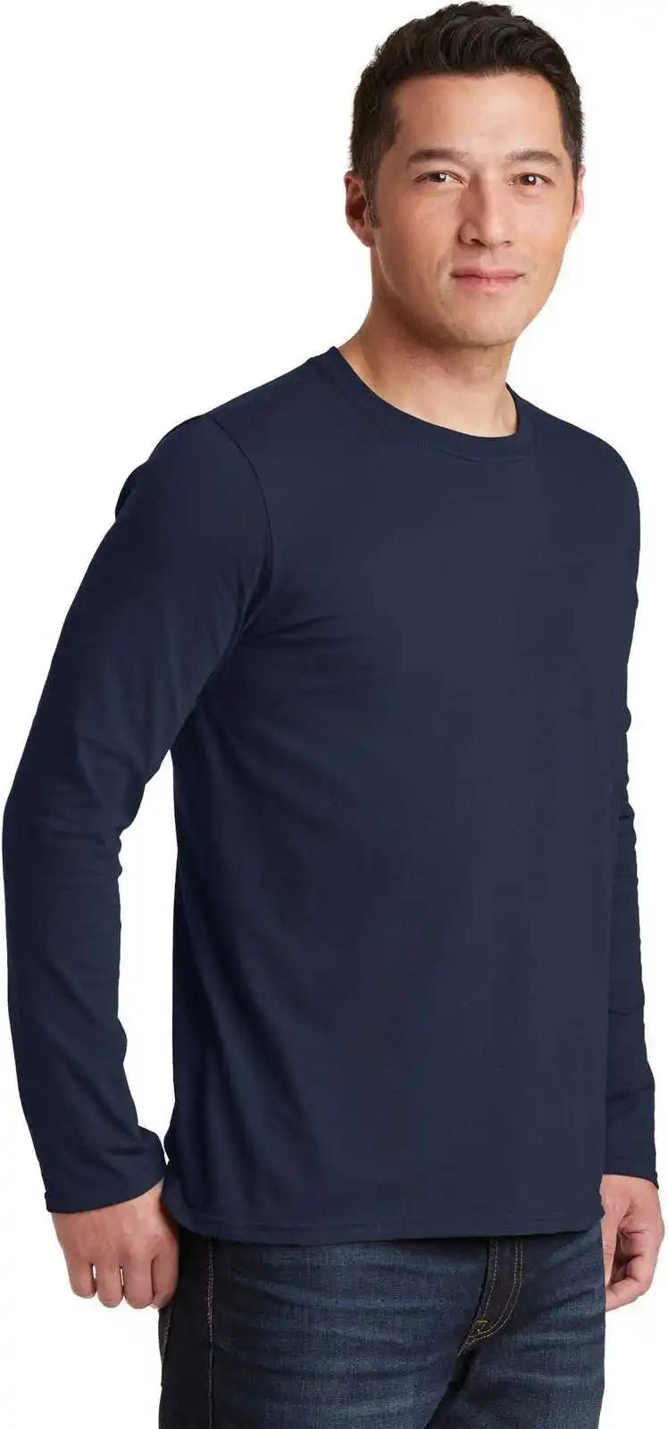 Gildan 64400 Softstyle Long Sleeve t Shirt Navy