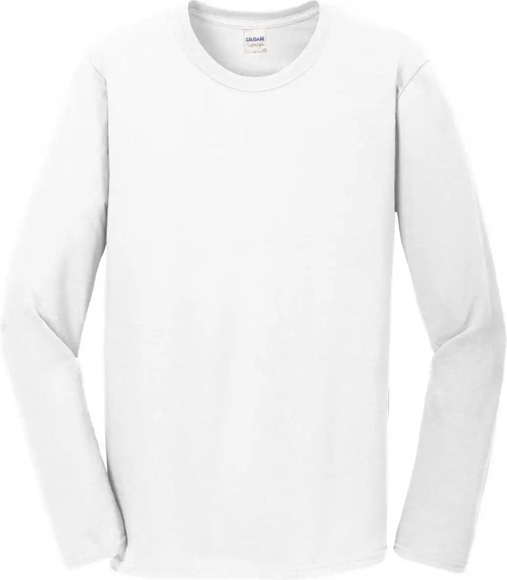 Gildan 64400 Softstyle Long Sleeve t Shirt White