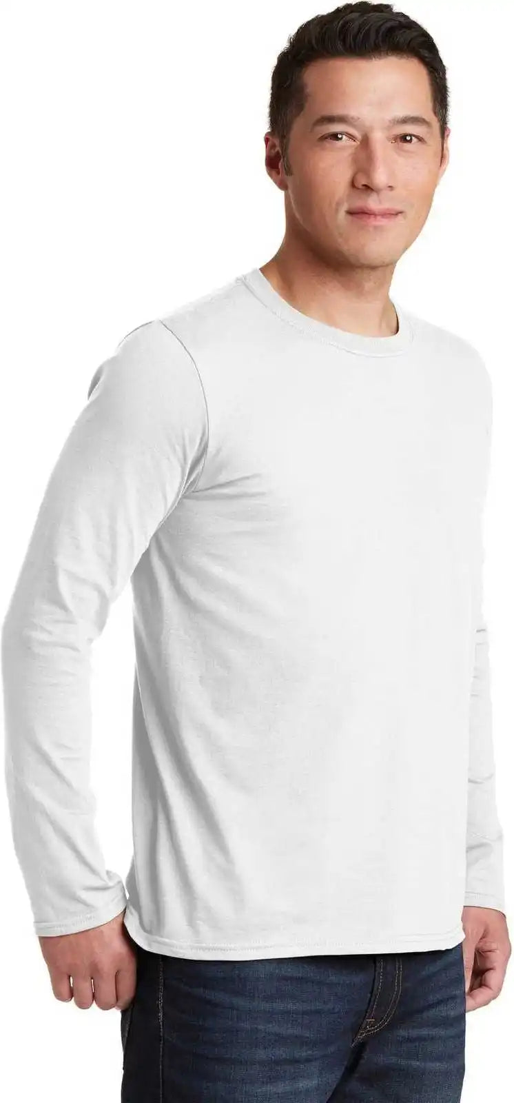 Gildan 64400 Softstyle Long Sleeve t Shirt White