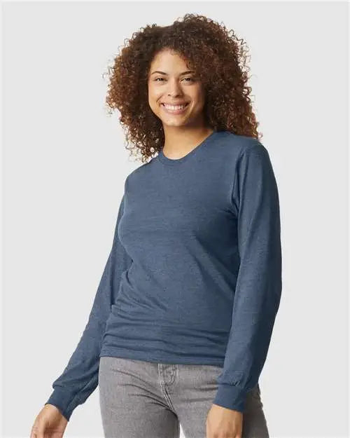 Gildan 64440cvc Softstyle® Cvc Long Sleeve T-shirt - Navy Mist