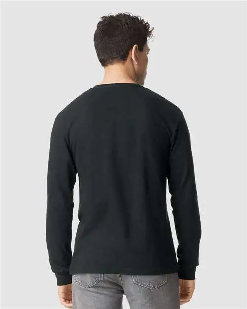 Gildan 64440cvc Softstyle® Cvc Long Sleeve T-shirt - Pitch Black