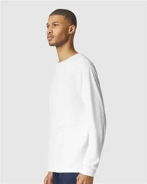 Gildan 64440cvc Softstyle® Cvc Long Sleeve T-shirt - White