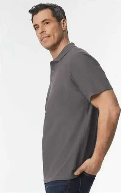 Gildan 64800 Softstyle Adult Pique Polo - Charcoal