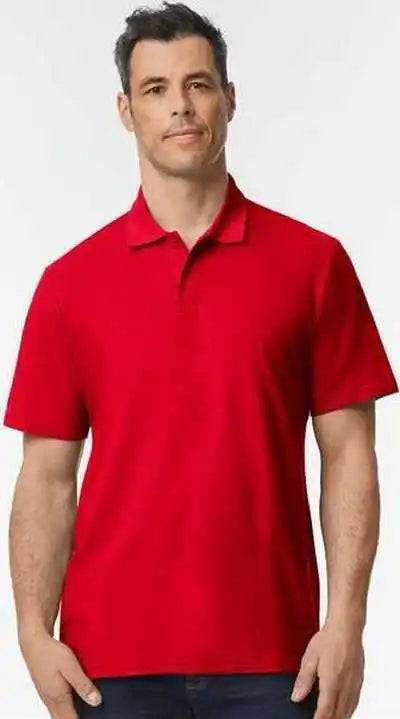 Gildan 64800 Softstyle Adult Pique Polo - Cherry Red