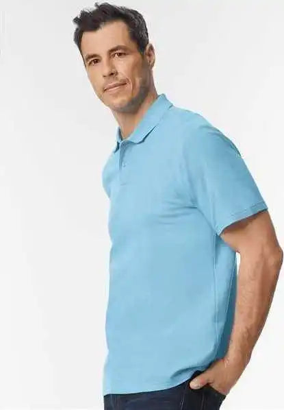 Gildan 64800 Softstyle Adult Pique Polo Light Blue