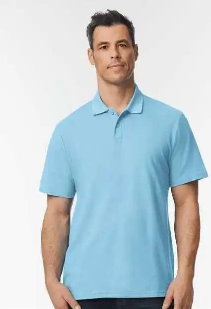 Gildan 64800 Softstyle Adult Pique Polo Light Blue