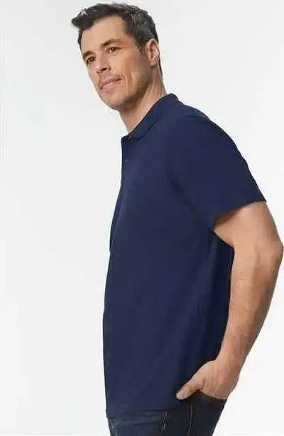 Gildan 64800 Softstyle Adult Pique Polo Navy