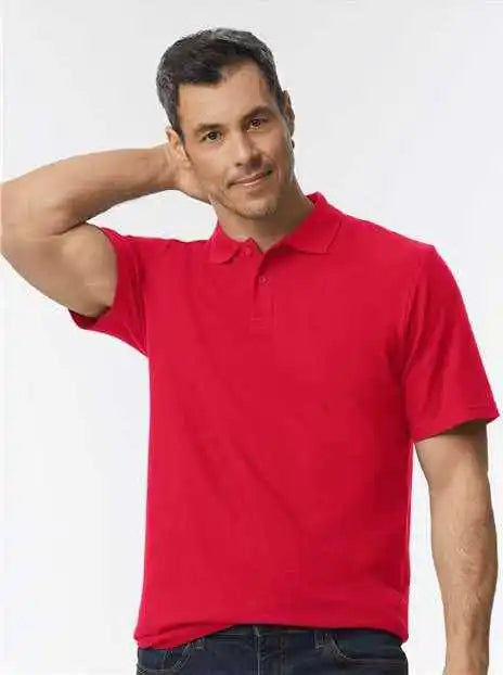 Gildan 64800 Softstyle Adult Pique Polo Red