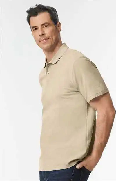 Gildan 64800 Softstyle Adult Pique Polo Sand