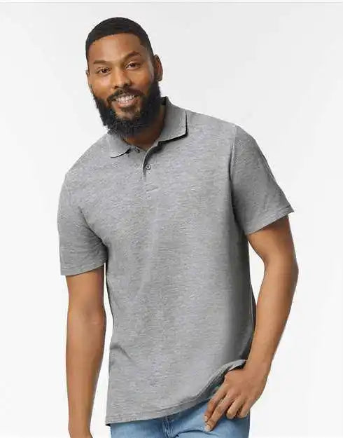 Gildan 64800 Softstyle Adult Pique Polo Sport Gray