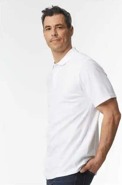 Gildan 64800 Softstyle Adult Pique Polo White