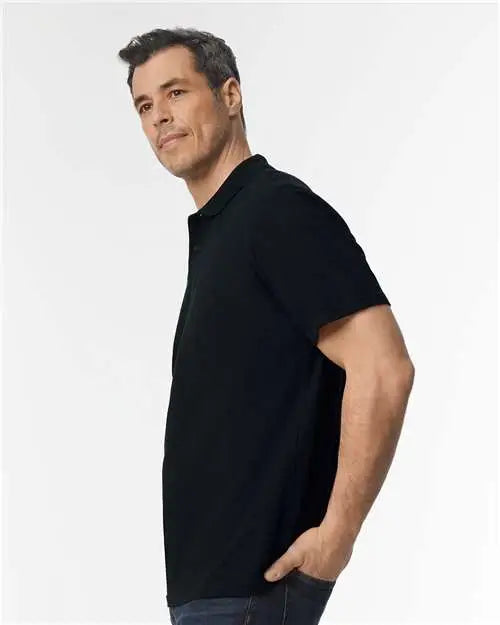 Gildan 64800 Softstyle® Pique Polo - Black