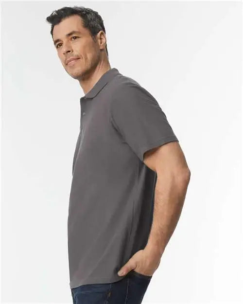 Gildan 64800 Softstyle® Pique Polo - Charcoal
