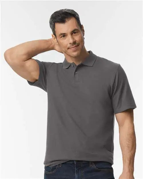 Gildan 64800 Softstyle® Pique Polo - Charcoal