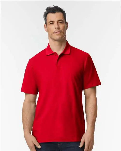 Gildan 64800 Softstyle® Pique Polo - Cherry Red