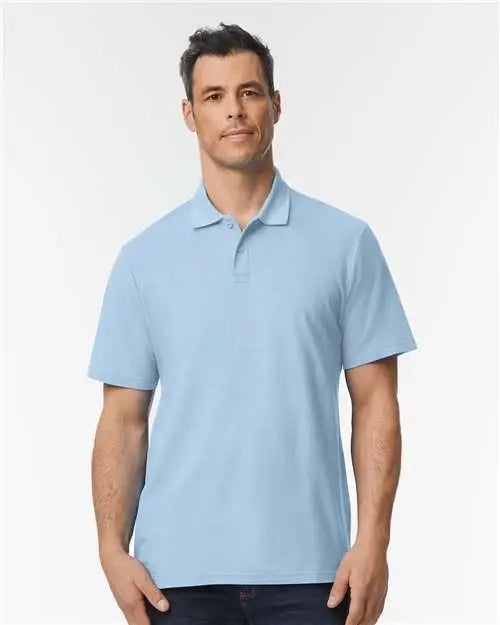 Gildan 64800 Softstyle® Pique Polo - Light Blue