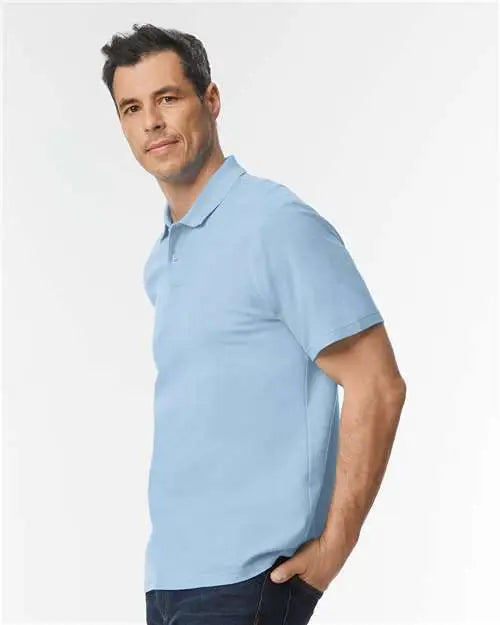 Gildan 64800 Softstyle® Pique Polo - Light Blue