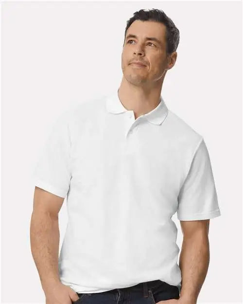 Gildan 64800 Softstyle® Pique Polo - White