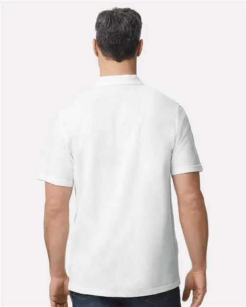 Gildan 64800 Softstyle® Pique Polo - White