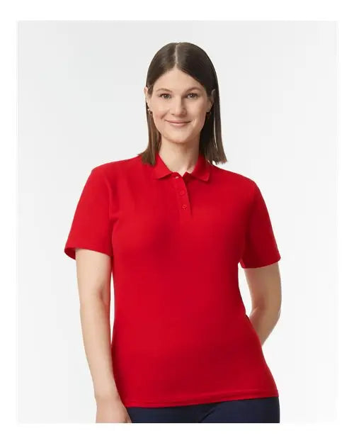 Gildan 64800l Softstyle® Women’s Pique Polo - Red