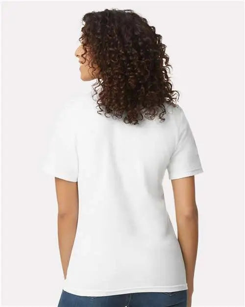 Gildan 64800l Softstyle® Women’s Pique Polo - White