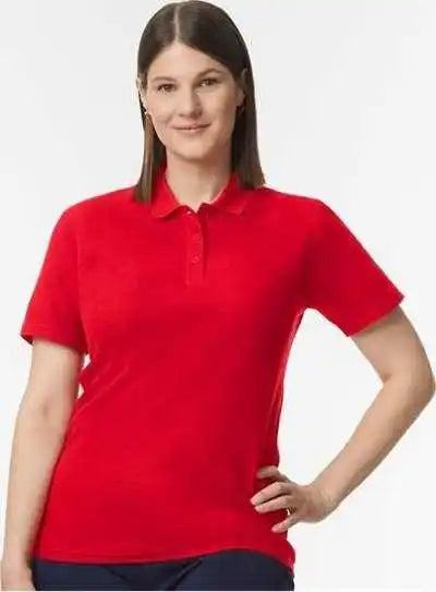 Gildan 64800l Softstyle Women’s Pique Polo - Cherry Red