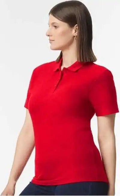 Gildan 64800l Softstyle Women’s Pique Polo - Cherry Red