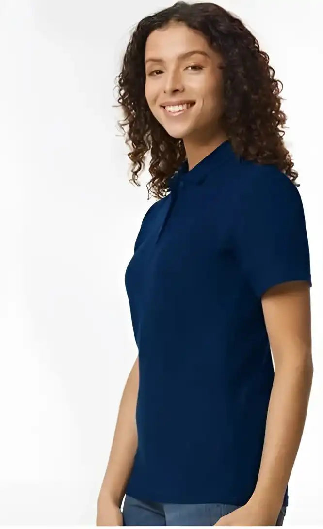 Gildan 64800l Softstyle Women’s Pique Polo Navy