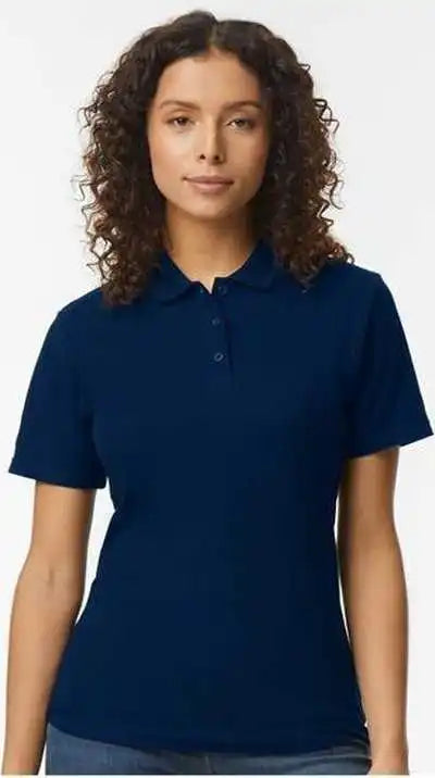 Gildan 64800l Softstyle Women’s Pique Polo - Navy