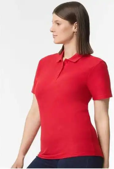 Gildan 64800l Softstyle Women’s Pique Polo Red