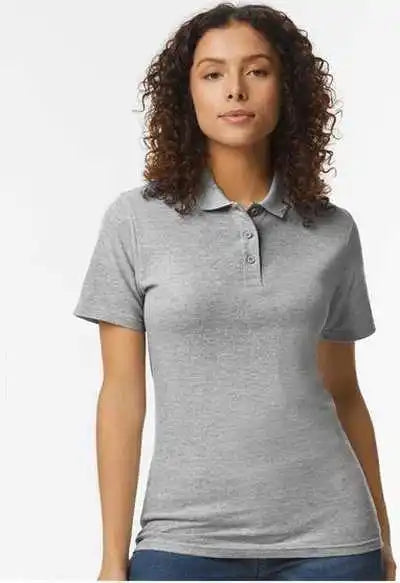 Gildan 64800l Softstyle Women’s Pique Polo Sport Gray