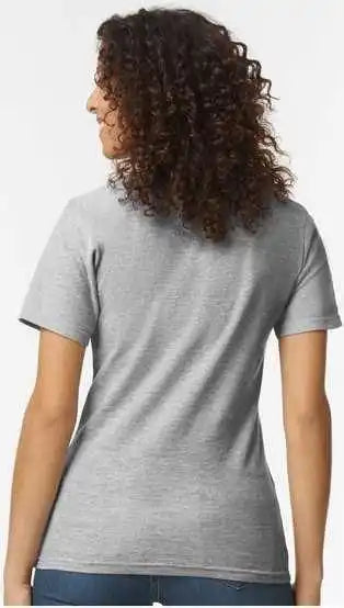 Gildan 64800l Softstyle Women’s Pique Polo Sport Gray